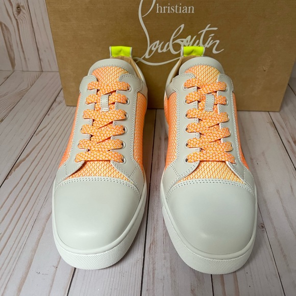 Christian Louboutin Fun Louis Junior White/Yellow Multi Sz 44 / 11 - Picture 7 of 15